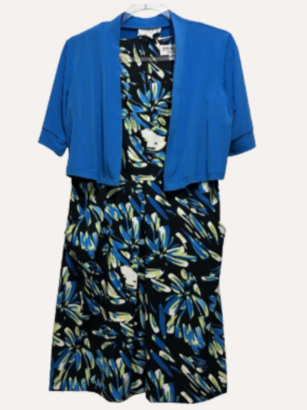 Studio 1 Petite Floral Dress with Blue Jacket Size 6P